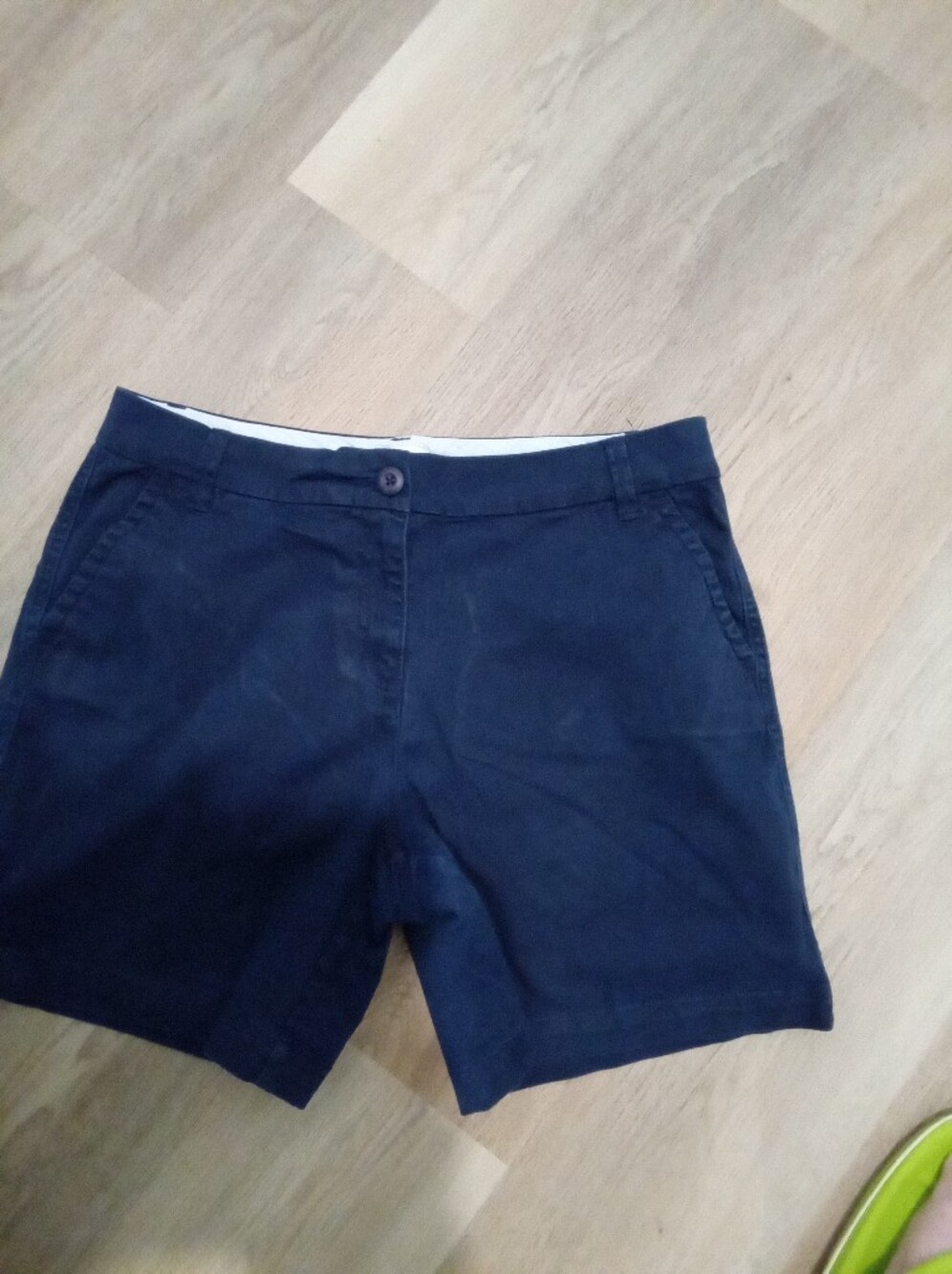 Crown & Ivy Navy Caroline Plus Size 18 Classic Chino Bermuda Shorts